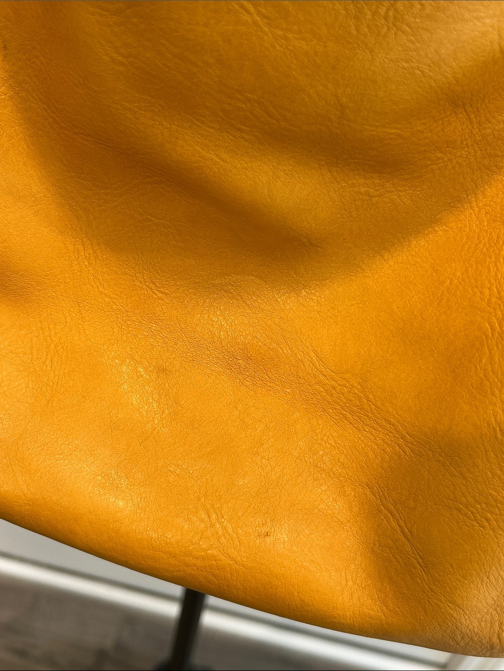 Mustard Yellow Hobo Style Shoulder Bag Faux Leather Slouchy Gold Yellow - Picture 10 of 11